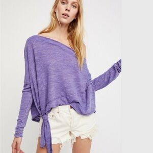Free People - We the Free Love Lane Tee in a blue/purple color